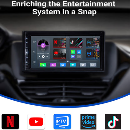 Equers 2025 Upgraded Play2Video Pro YouTube Netflix Prime video wireless CarPlay/Android Auto car box